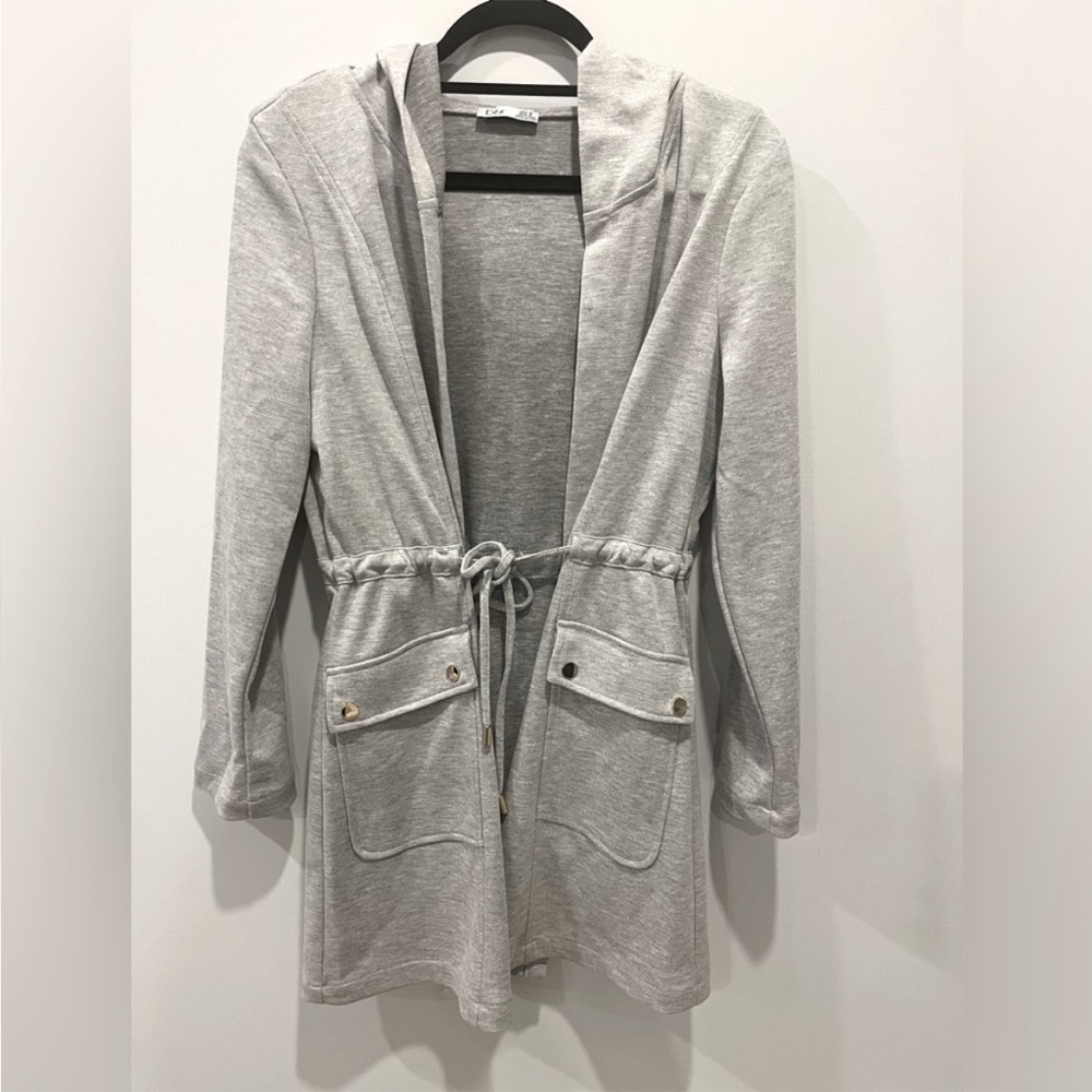 NWOT Dex Gray Jacket with Gold Accents